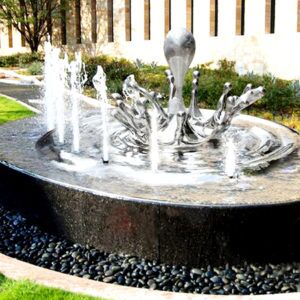 Stainless-steel-water-sculpture