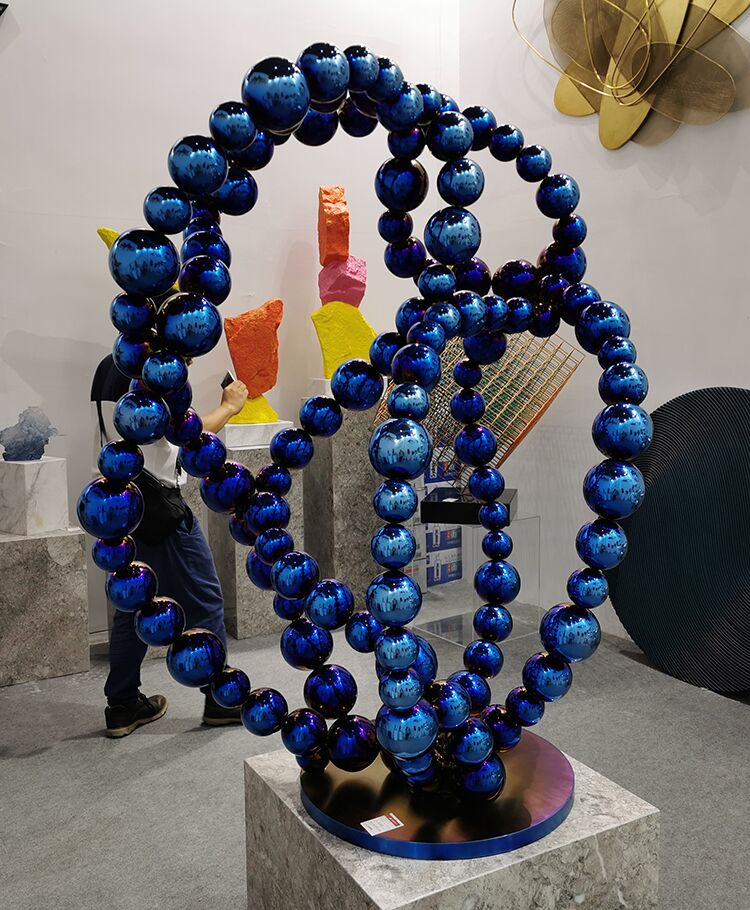 Stainless steel sphere sculpture