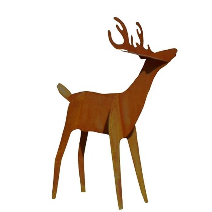 Garden-Corten-Steel-Animal-Outdoor-Rusty-Deer