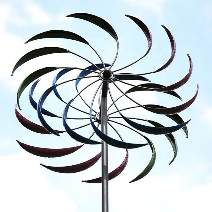 Outdoor-Stainless-Steel-Rainbow-Kinetic-Wind-Spinner1