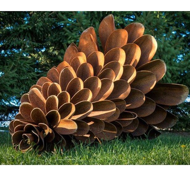 Pine-Cone-Corten-Steel-Pine-Nut-Modern