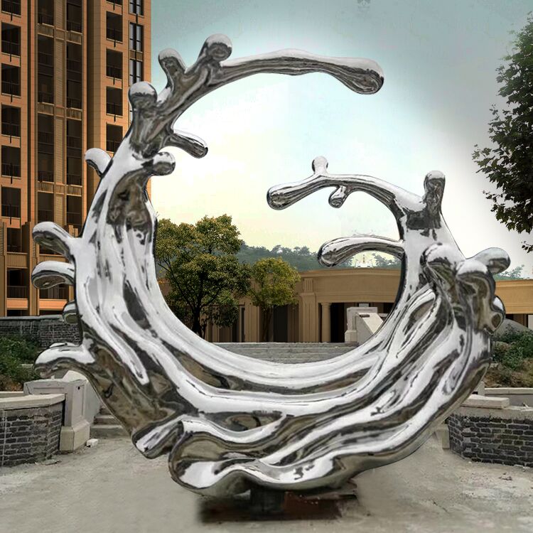 Stainless steel splash sculpture (4)