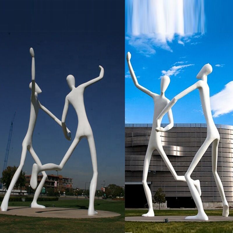 Life-Size-Two-Men-White-Painted-Outdoor (2)