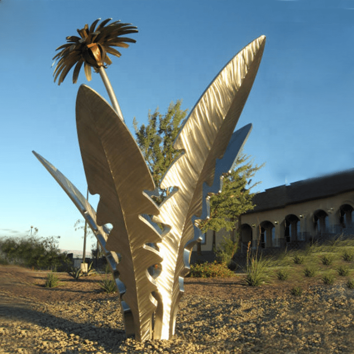 Garden-Decorative-Sculpture-Stainless-Steel-Flower-Sculpture