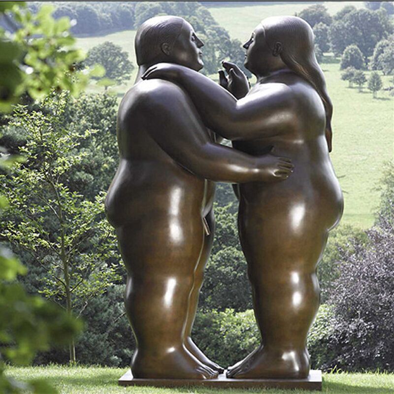 Life-Size-Abstract-Fat-Bronze-Man-and
