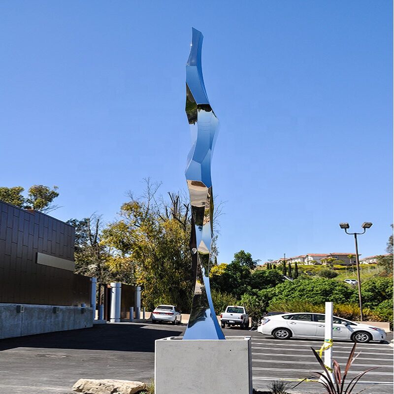 Mirror-Polished-Garden-Stainless-Steel-Outdoor-Sculpture