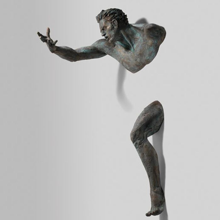 Metal Art Wall Decoration Bronze Man Sculpture