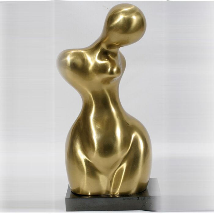 Modern-Abstract-Sexy-Brass-Nude-Woman-Body