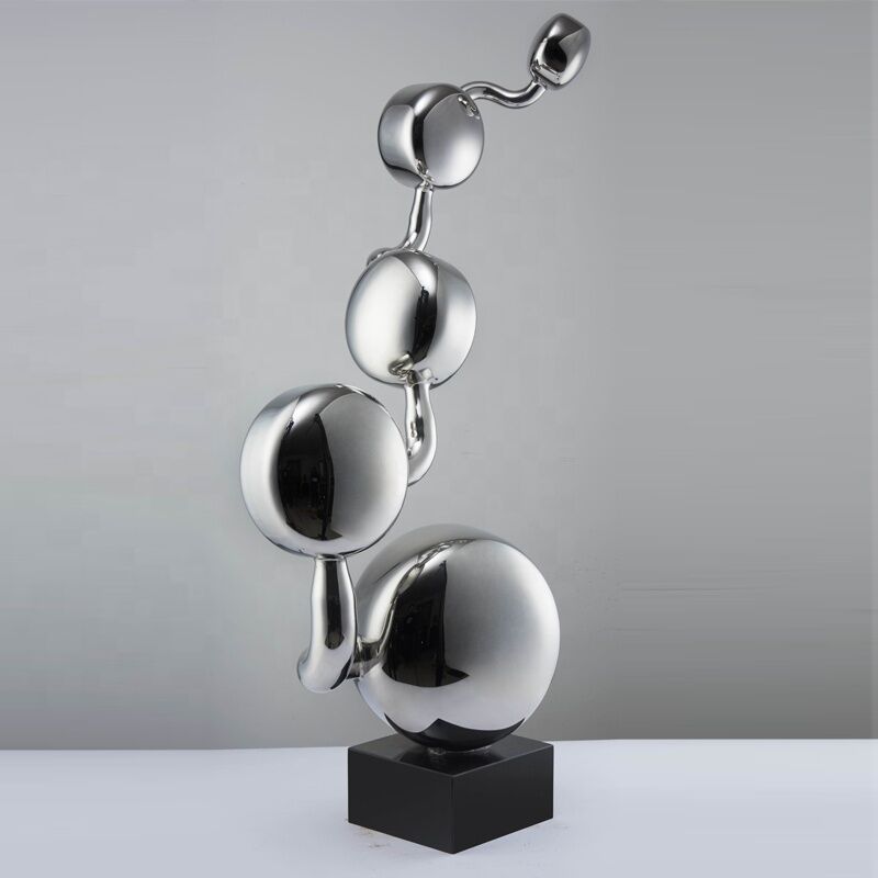 66cm Metal Polished Stainless Steel Sculpture Interior Decoration1