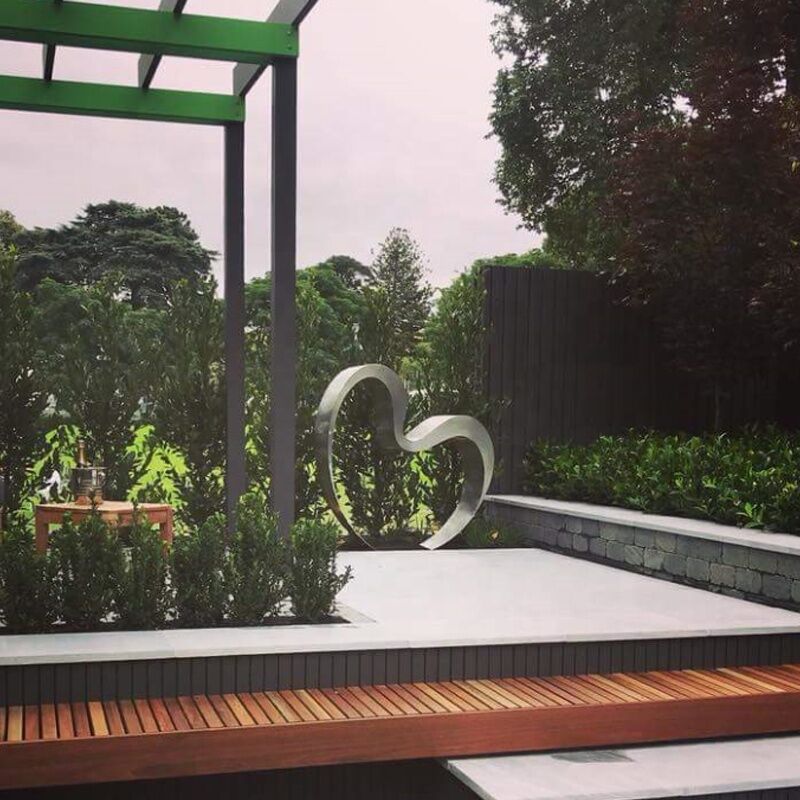 Abstract Modern Garden Stainless Steel Sculpture Matt Finish