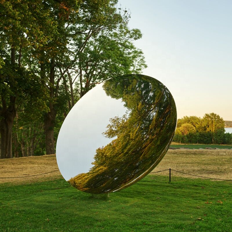 Modern Outdoor Concave Sky Mirror Red Stainless steel Anish Kapoor Sculpture 4