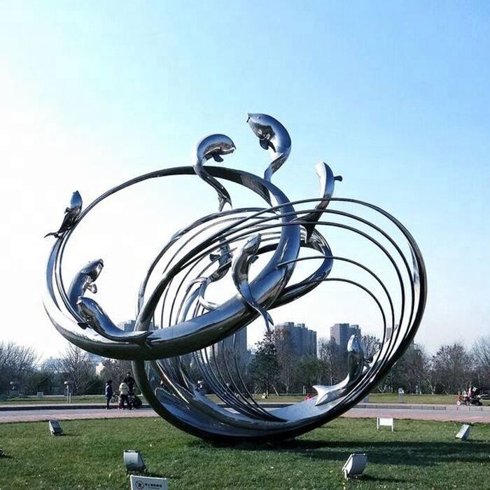 Modern Outdoor Large Stainless Steel Sculpture For Garden 1