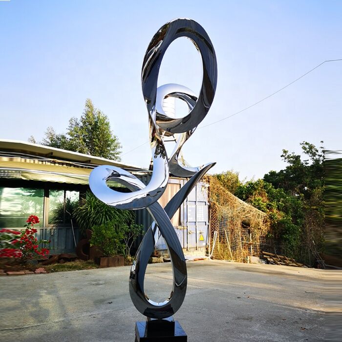 Modern Outdoor Stainless Steel Abstract Art Garden Sculpture1