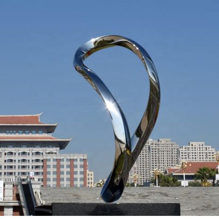 Polished Stainless Steel Abstract Metal Modern Home Sculpture For Decoration