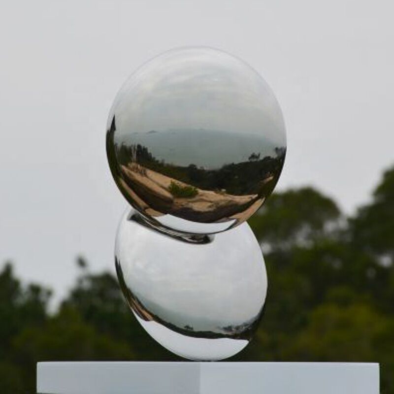 Western Outdoor Egg Design Mirror Polished Stainless Steel Sculpture