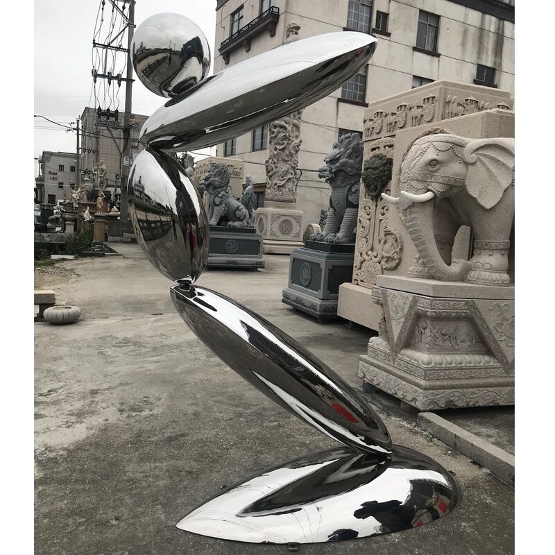 2020 Polished Stainless Steel Large Outdoor Sculptures For Sale In Stock