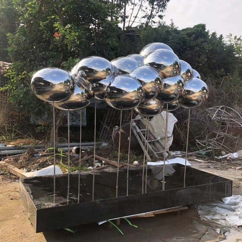 Cloud Design LED Stainless Steel Big Metal Modern Artistic Sculpture