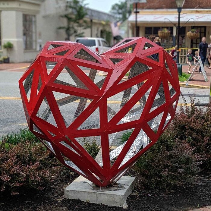 Contemporary Metal Outdoor Garden Sculpture in Stainless Steel 1