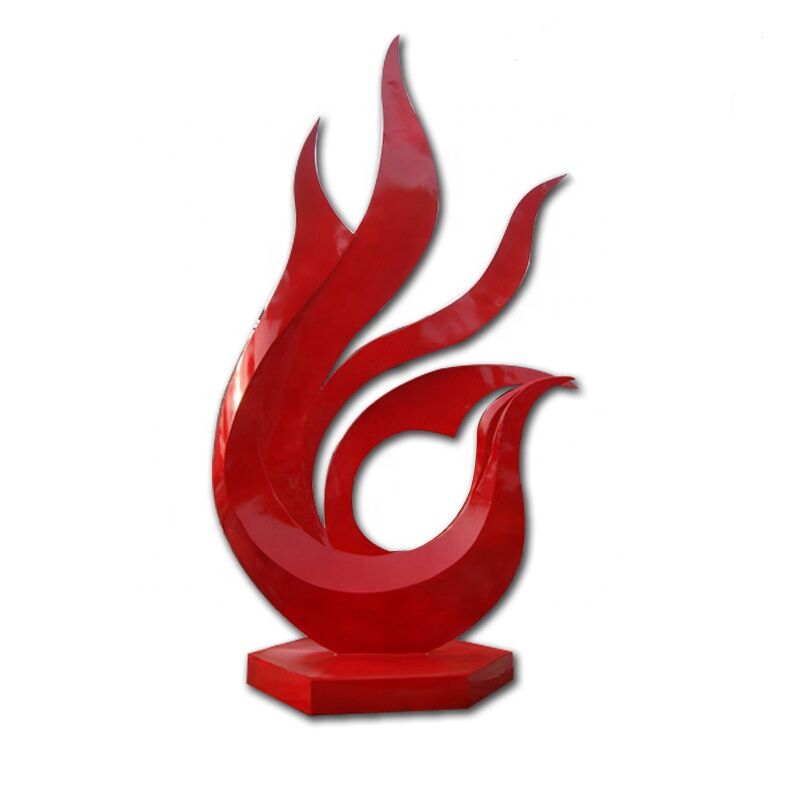 Contemporary Modern Art Stainless Steel Phoenix Sculpture