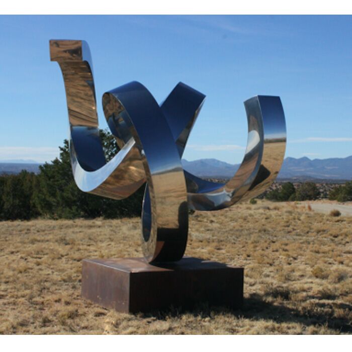 Contemporary Sculpture Metal Stainless Steel For Garden