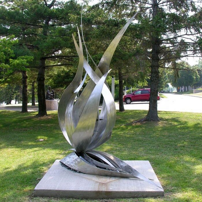 Garden Decoration Outdoor Stainless Steel Lotus Flower Sculpture