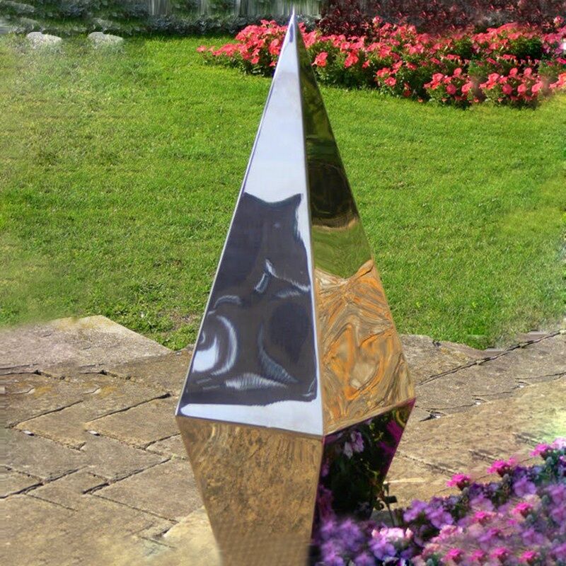 Garden Memorial Sculptures, Stainless Steel Diamond Sculpture