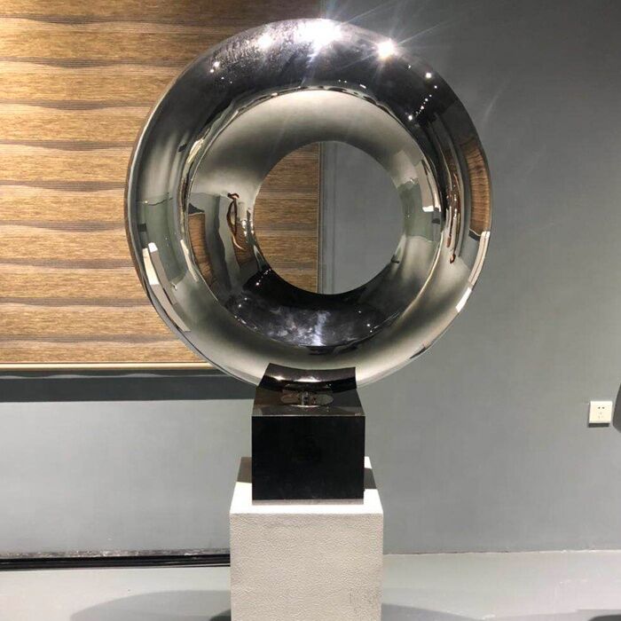 Garden Ring Sculpture Stainless Steel Ring Sculpture