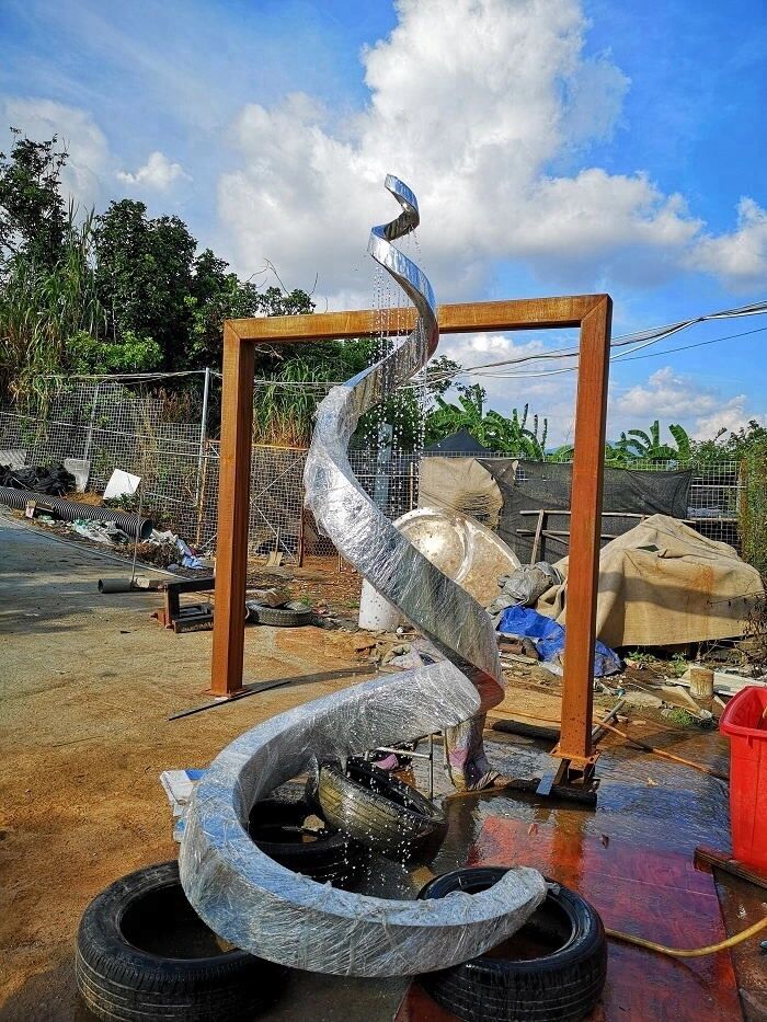 Garden Waterfall Stainless Steel Outdoor Water Fountain 1