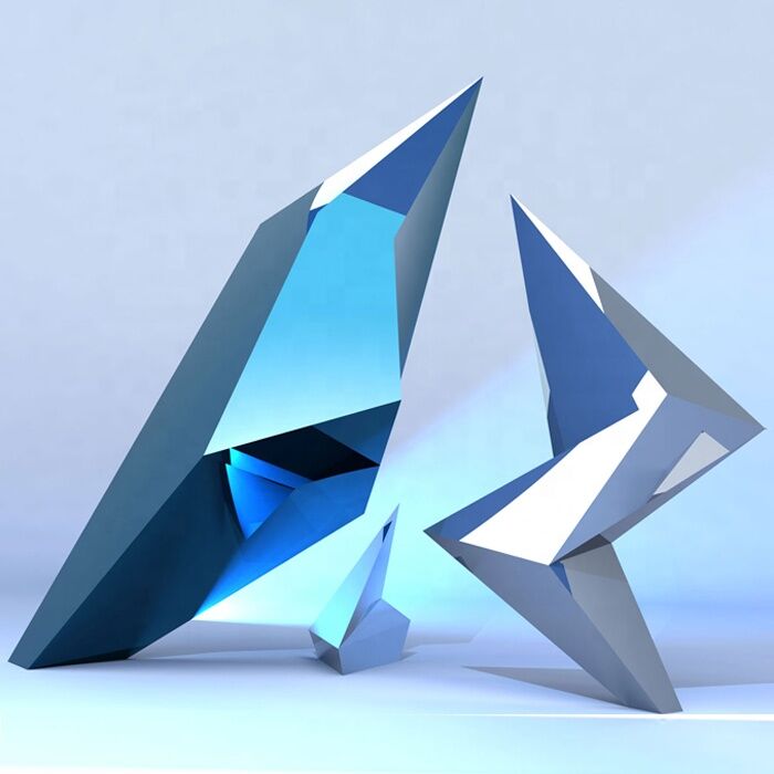 Interior Modern Art Abstract Stainless Steel Geometric Sculpture