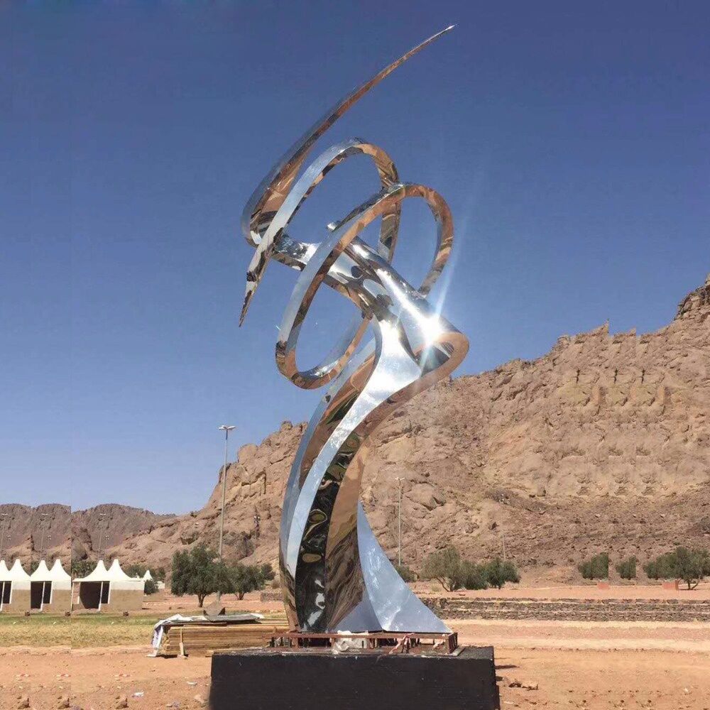 Landscape Decoration Large Stainless Steel Sculpture