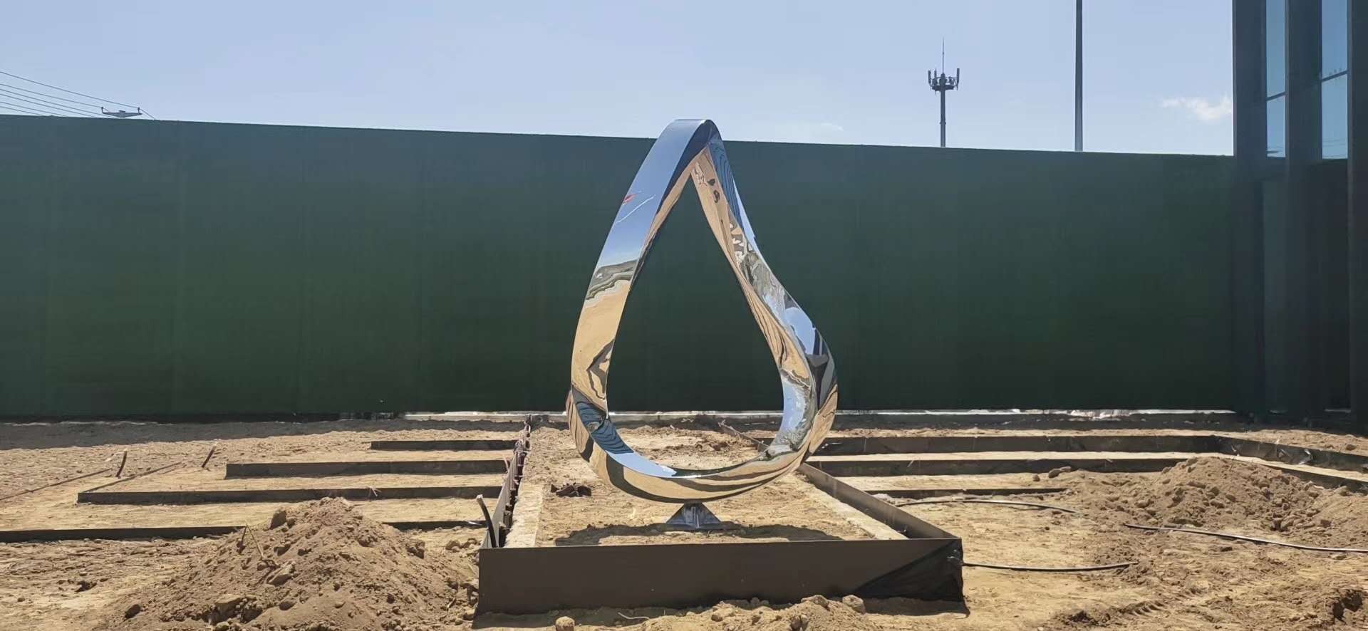 Large Modern City Urban Decoration Stainless Steel Sculpture