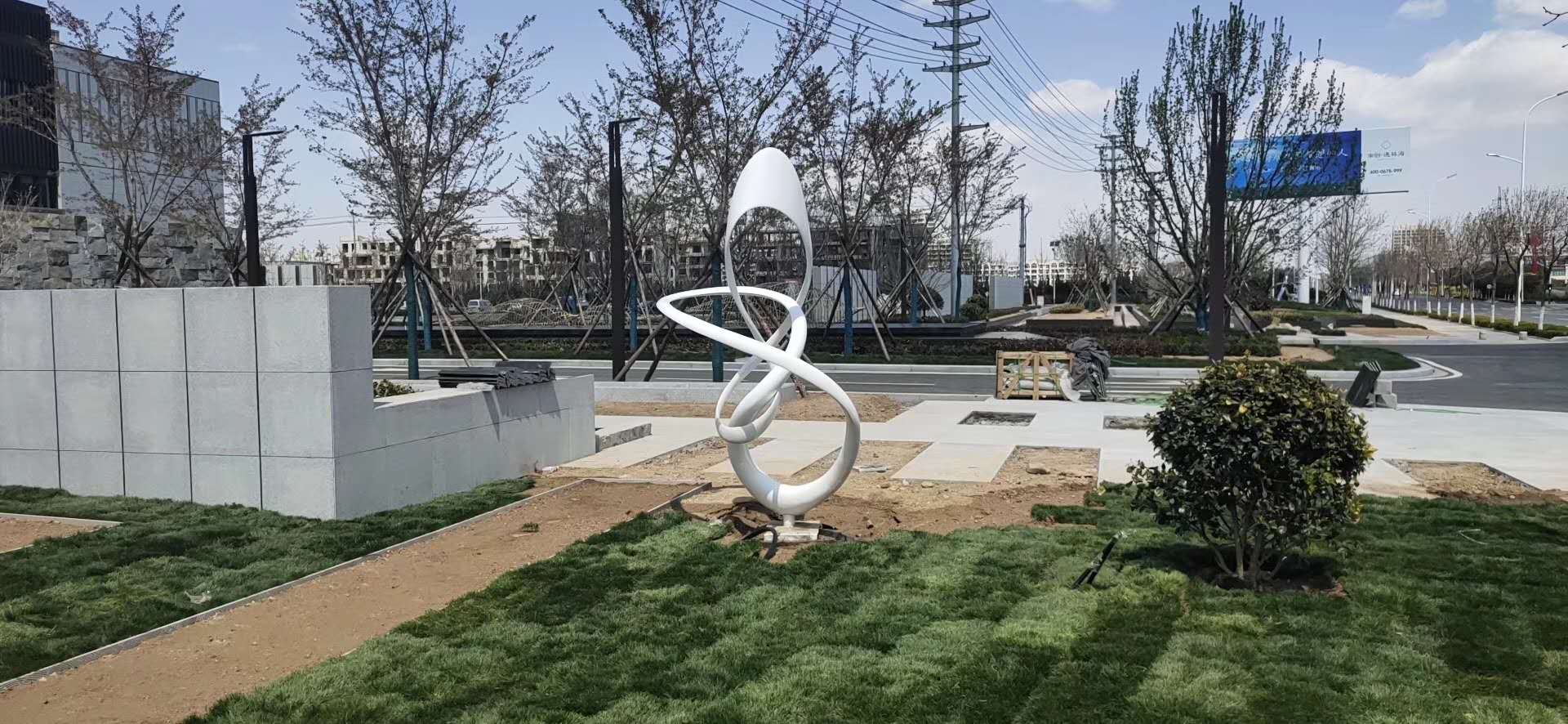 Large Modern City Urban Decoration Stainless Steel Sculpture2