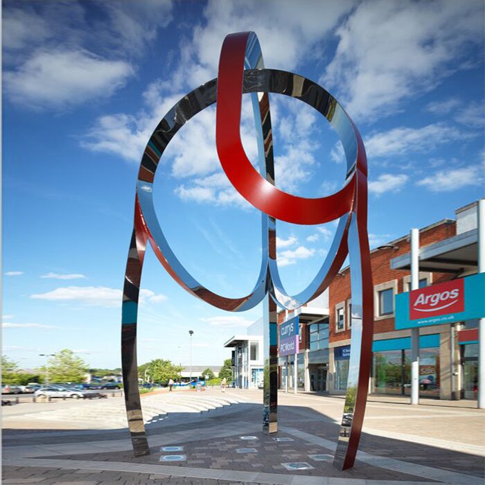 Large Outdoor Abstract Stainless Steel Modern Art Garden Sculpture