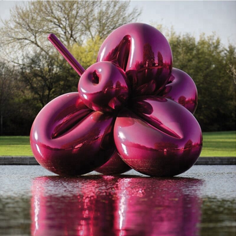 Large Outdoor Stainless Steel Painted Balloon Dog Sculpture 4