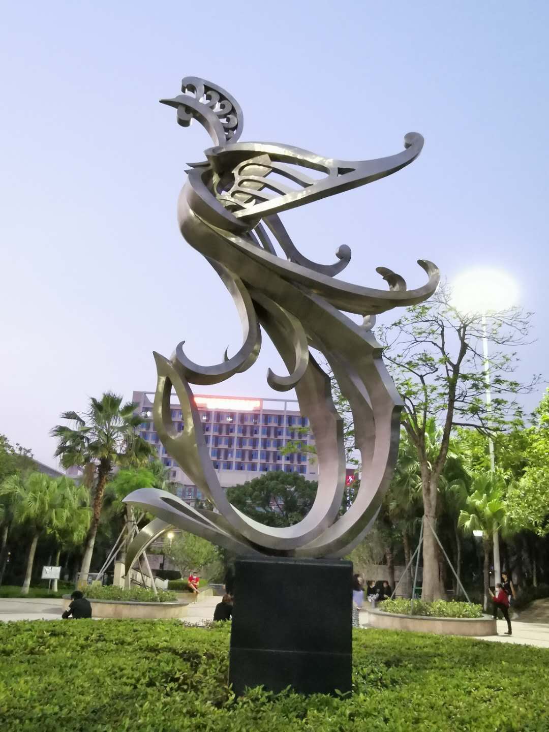 Large Outdoors Urban Landscape Abstract Stainless Steel Garden Ornaments Sculpture