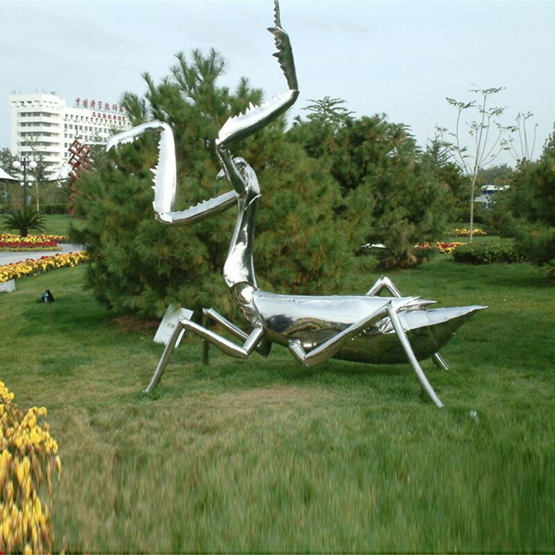 Mantodea Insect Animal Stainless Steel Sculpture