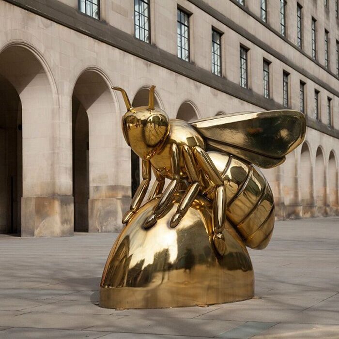 Modern Art Stainless Steel Honey Bee Sculpture
