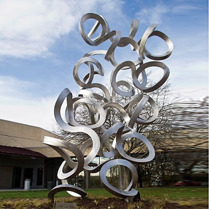 Stainless Steel Modern Large Outdoor Sculpture for Urban Landscape