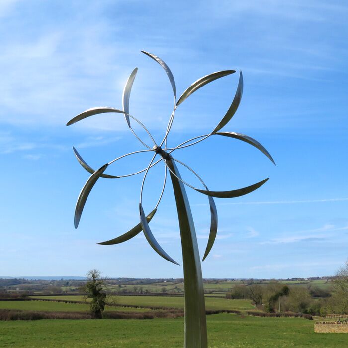Stainless Steel Modern Outdoor Kinetic Wind Sculpture