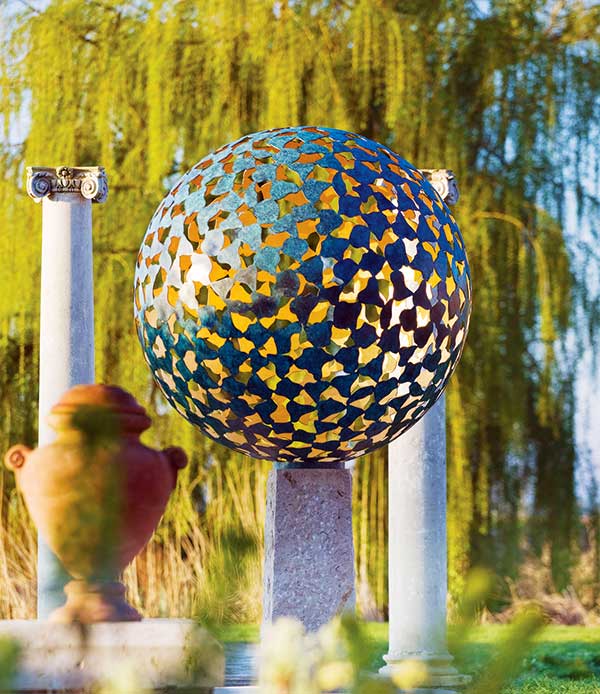 Stainless steel sphere sculpture 4