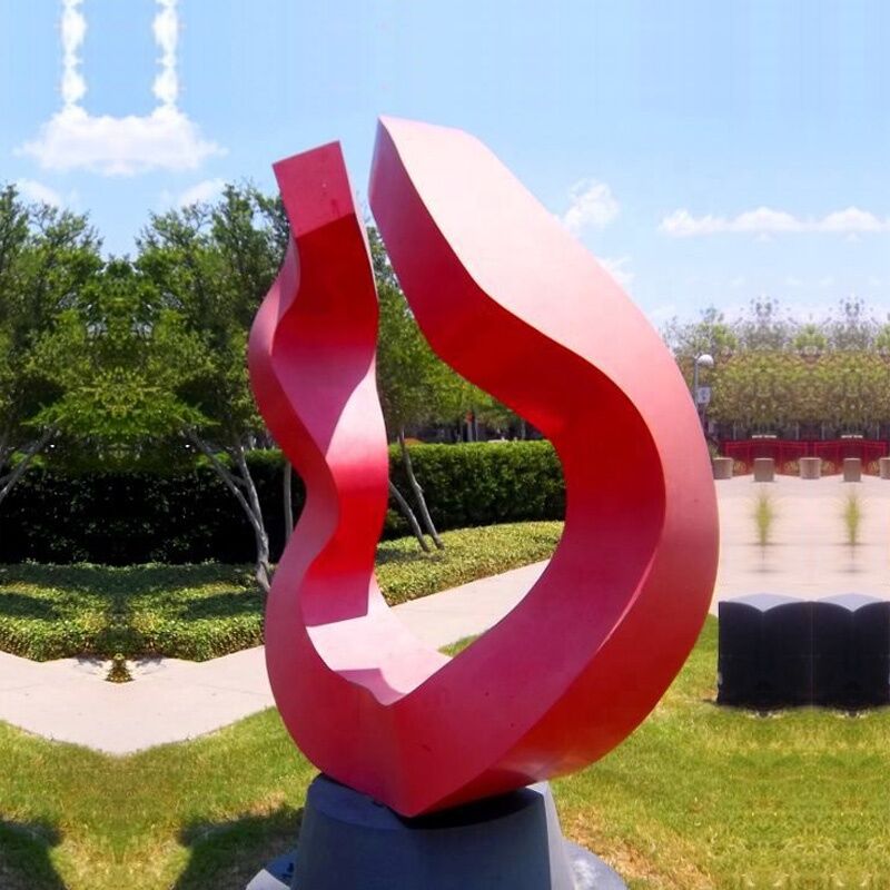 Unique Modern Artwork Stainless Steel Abstract Wave Outdoor Sculpture