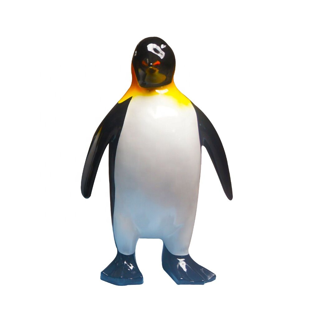 Fiberglass Polyresin sea animal life size penguin statue