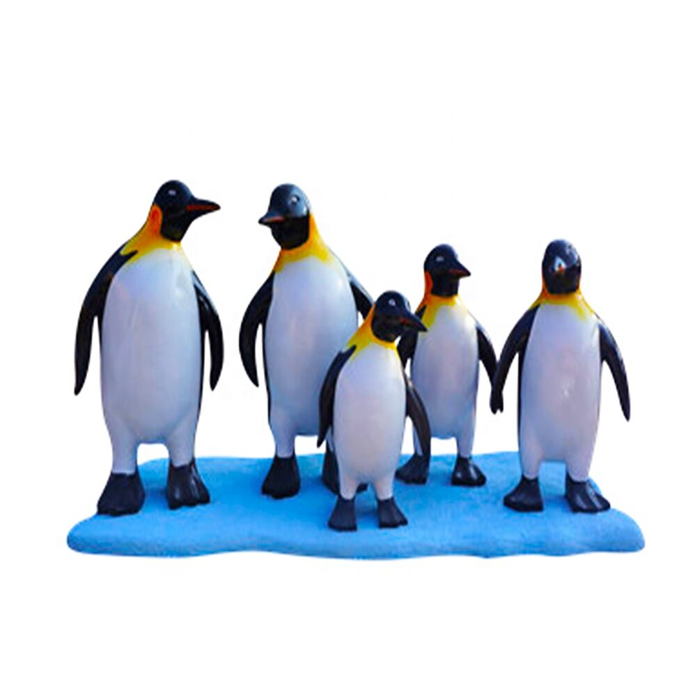 Fiberglass Polyresin sea animal life size penguin statue2