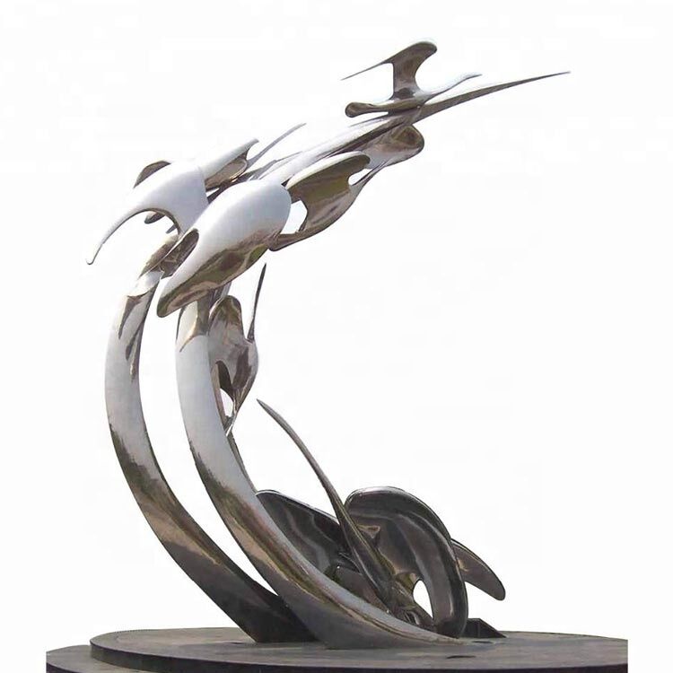 Garden Stainless Steel Seagull Bird Sculpture