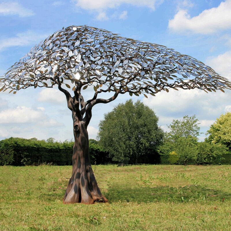 Large public Stainless steel Tree sculpture for city decoration3