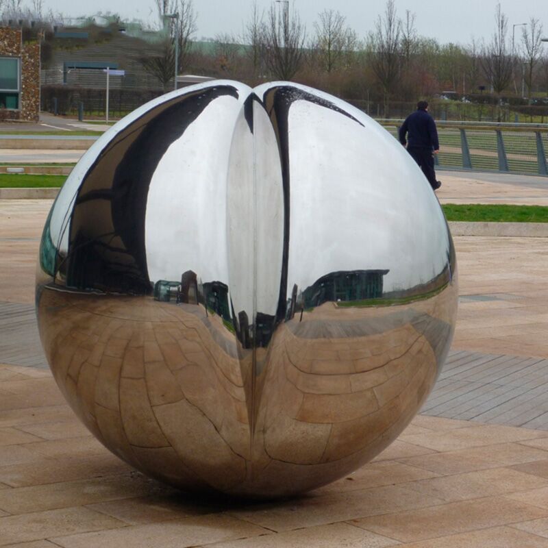 Mirror Polished Garden Stainless Steel Ball Sculpture