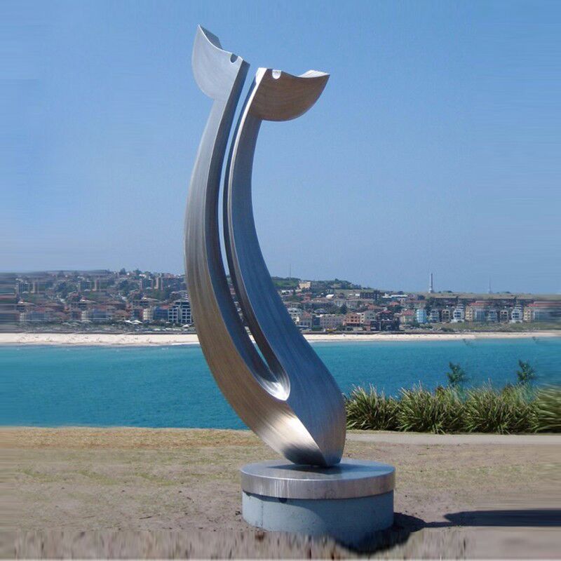 Metal Decorative Stainless Steel Dolphin Sculpture