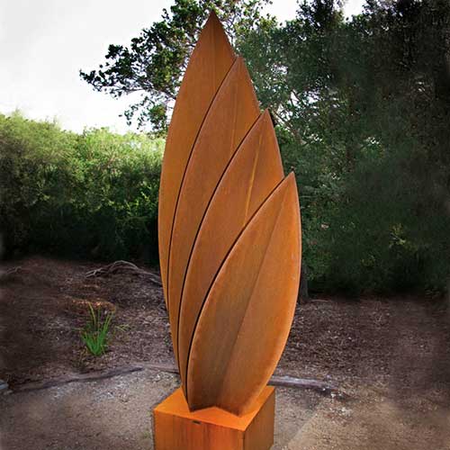 Hot sales metal circle corten steel sculpture for garden 4