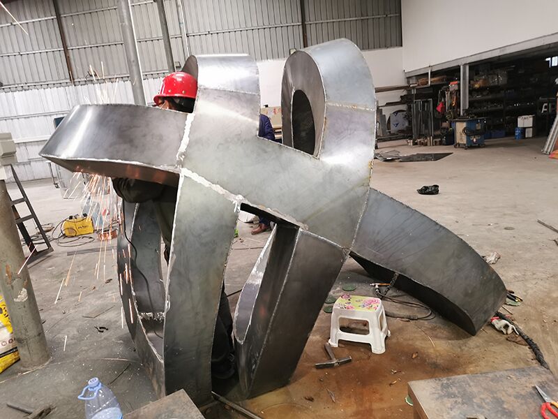 Hot fashion corten steel large outdoor Abstract sculpture (3)