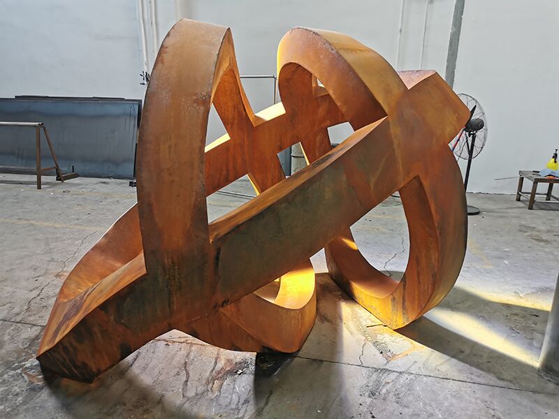 Hot fashion corten steel large outdoor Abstract sculpture (4)